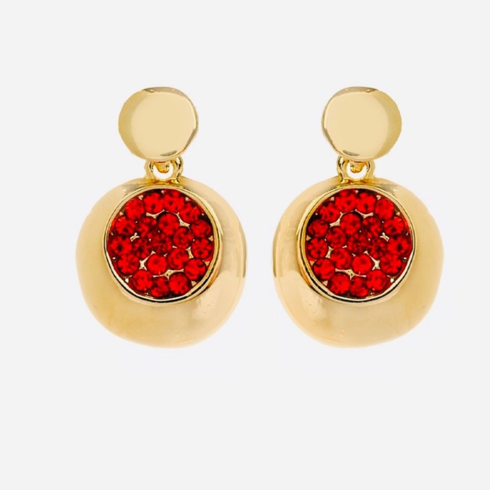 NWT Amrita Singh Women’s Red Crystal Earrings